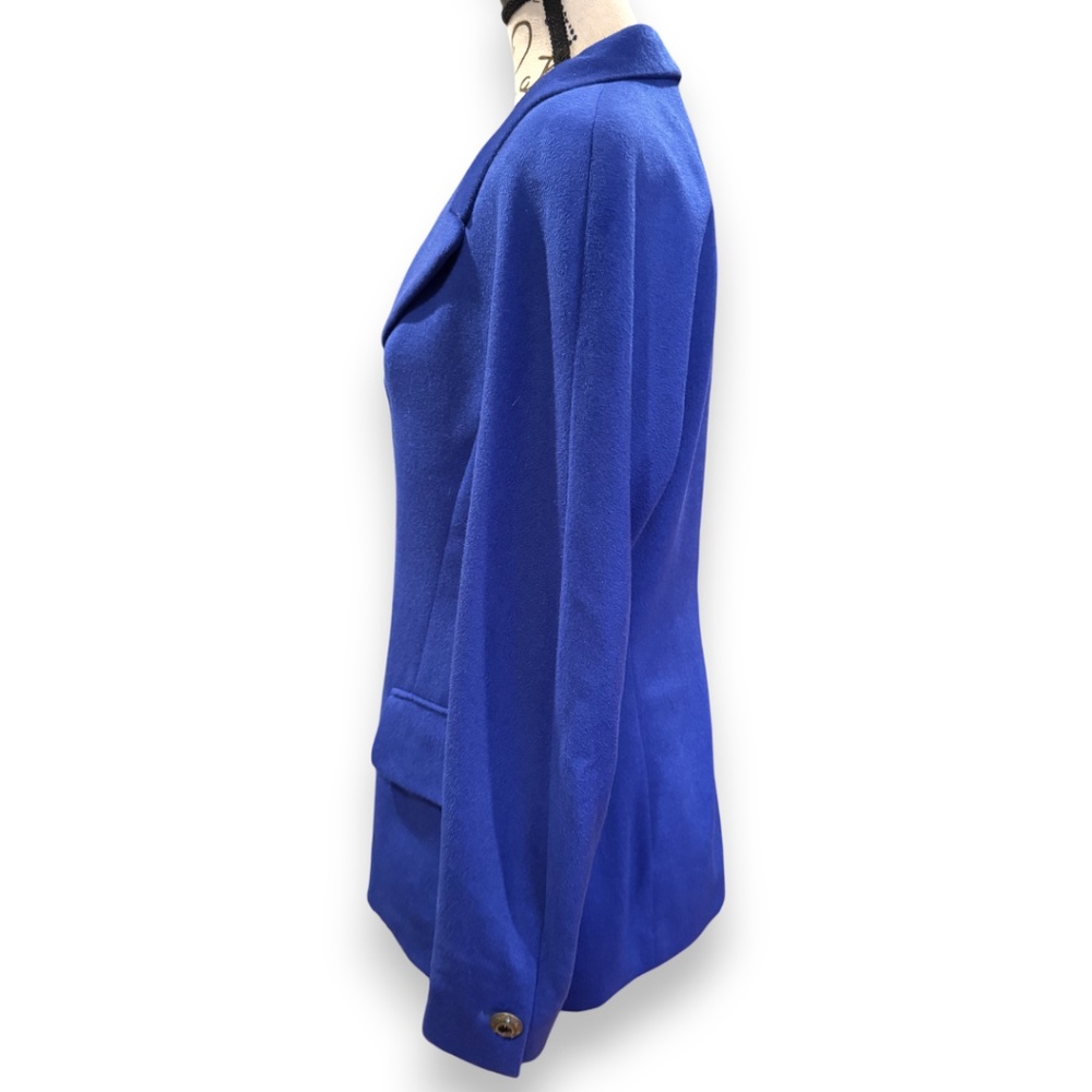 ESCADA Royal blue wool angora cashgora blazer jeweled buttons size 38 / US 8 - Picture 4 of 15